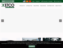 Tablet Screenshot of etco.com